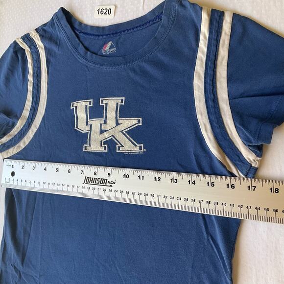 Majestic Women’s Short Sleeve T-shirt size M, Blue, UK - Picture 3 of 6